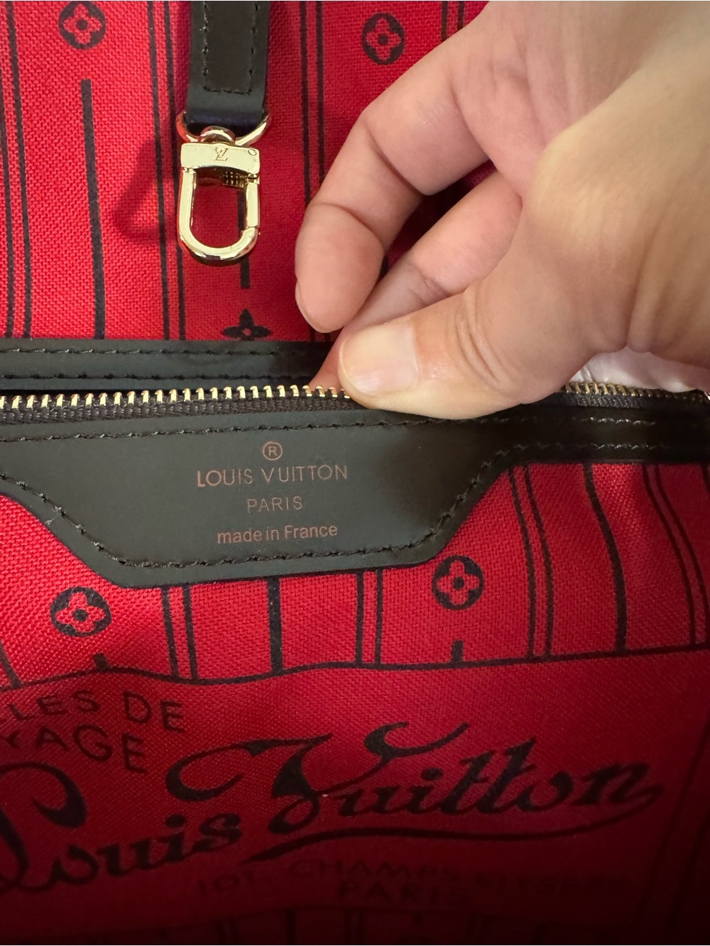 Louis Vuitton Damier Ebene Checkerboard Brown Tote - Picture 5 of 11